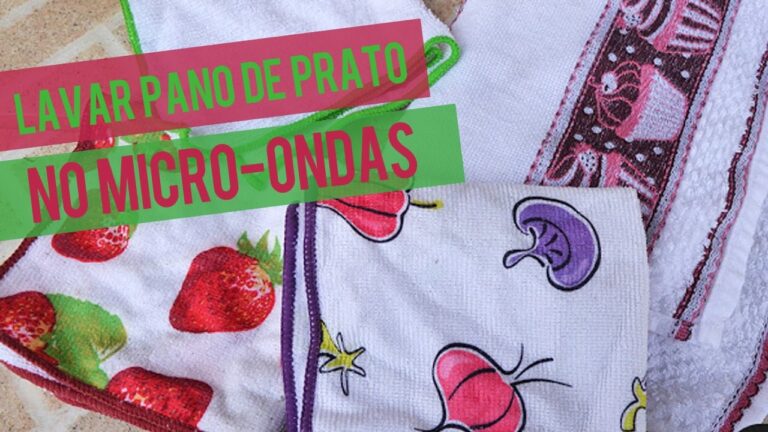 Limpeza Eficiente de Pano de Prato no Microondas