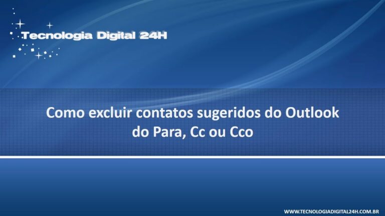 Como Limpar a Lista de Contatos Sugeridos no Outlook