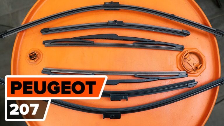 Guia Prático para Trocar Escovas do Limpador de Parabrisa do Peugeot 207