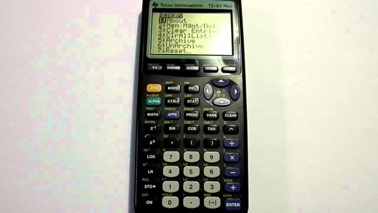 Como Limpar a Memória da Calculadora TI-83 Plus