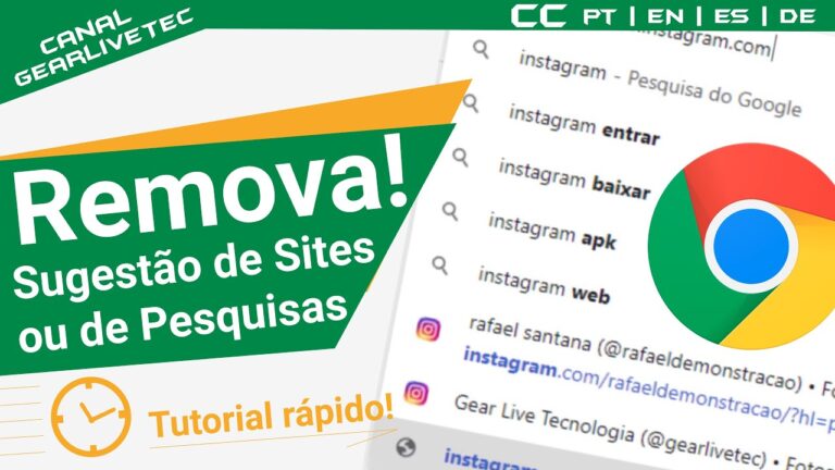 Como Limpar Sugest&otilde;es de Pesquisa do Google